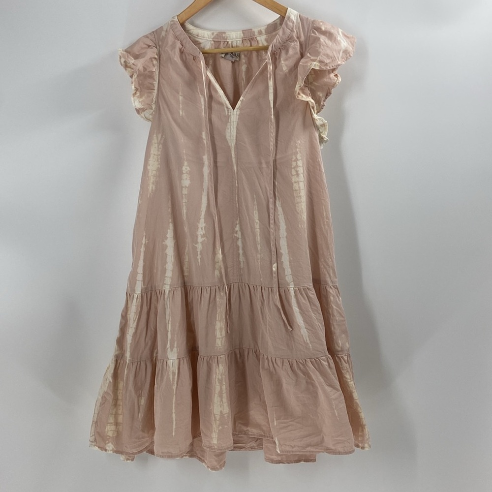 Knox Rose soft light dusty pink rose tiered ruffle dress flowy tie dye coquette